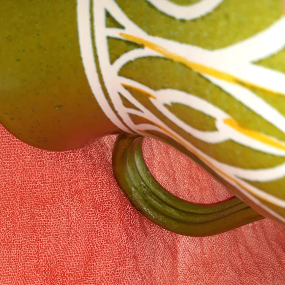 MCM Avocado Green Pottery Pitcher 5.5" - Picture 11 of 12